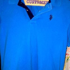 Royal Blue Polo with navy blue horse size 10/12